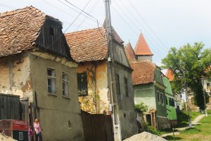 wieś saska Iacobeni, po opuszczeniu przez niemców w latach 90